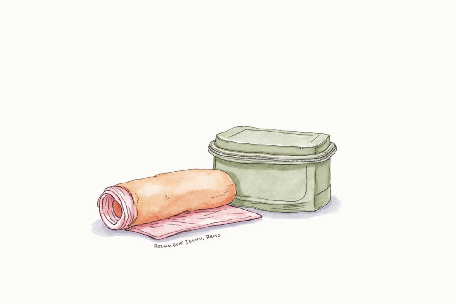 Silicone food bag rolled up beside reusable lunch box