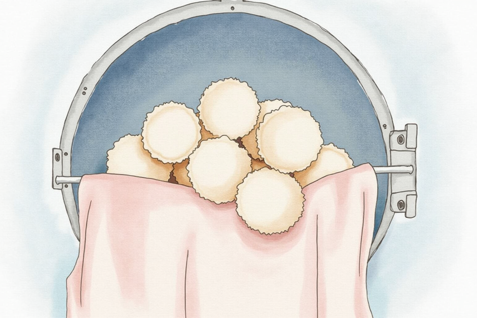 Wool dryer balls in clothing dryer reducing static