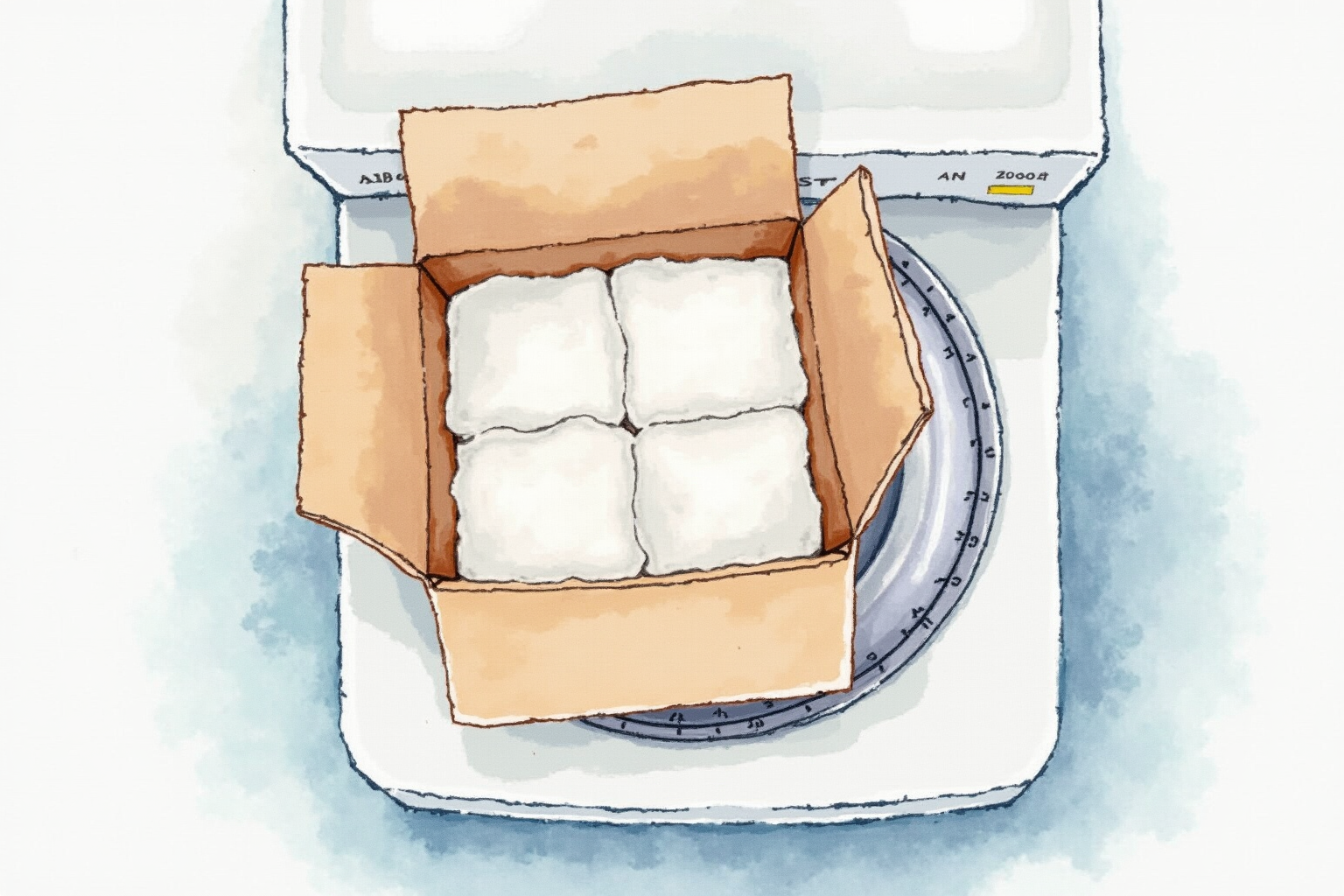 Laundry detergent sheets in plastic-free cardboard box