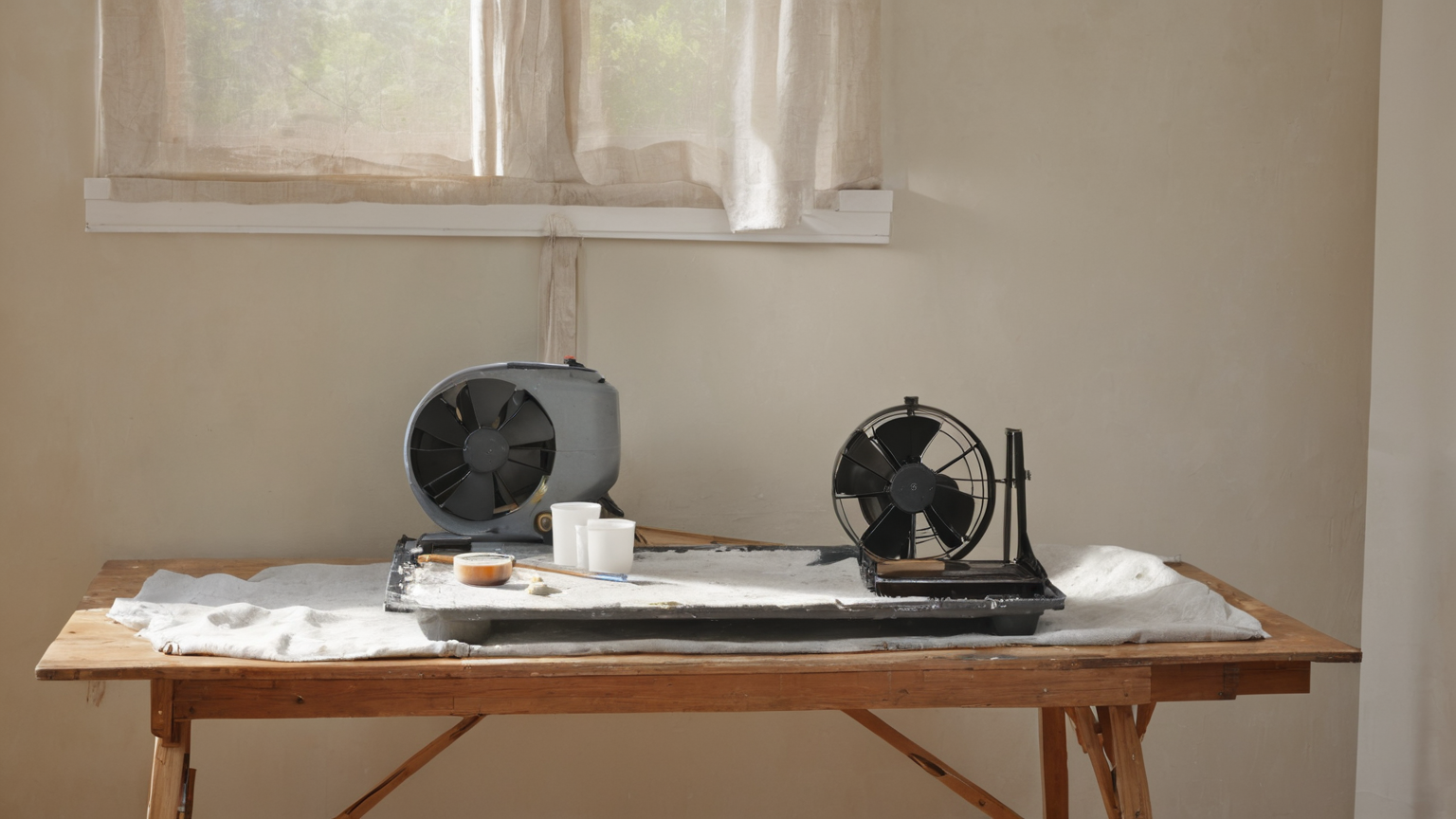 Ventilated painting setup